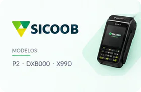 Sicoob — terminais compatíveis: P2 · DX8000 · X990