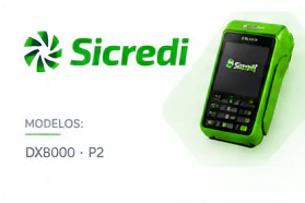 Sicredi — terminais compatíveis: DX8000 · P2