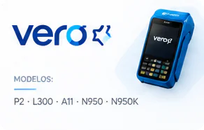 Vero — terminais compatíveis: P2 · L300 · A11 · N950 · N950K
